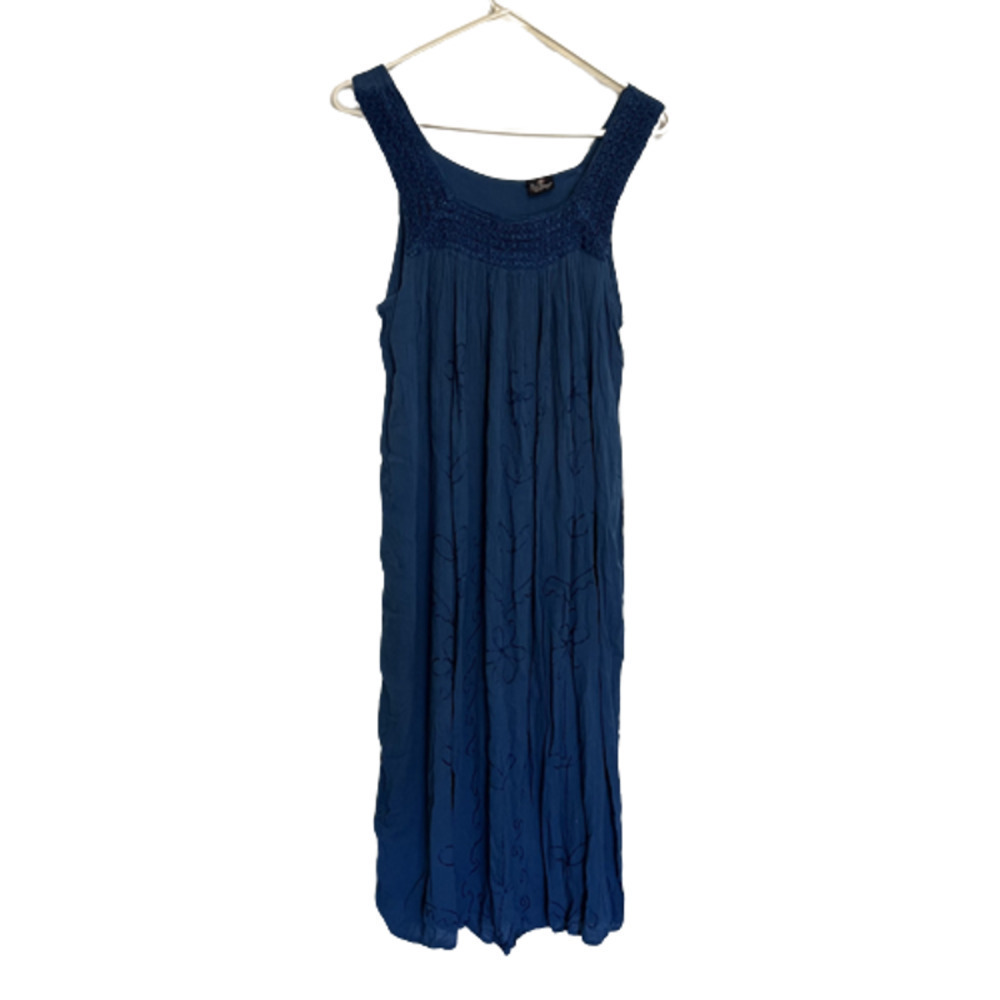 5/ $25 FEELINGS blue casual cover up dress free size